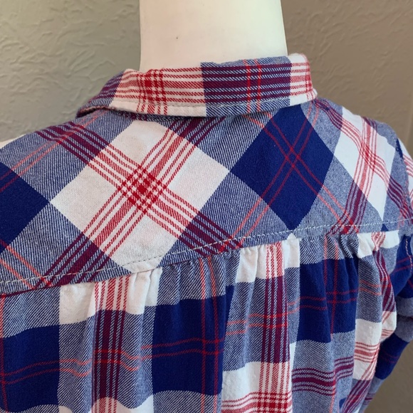 Hippy laundry plaid flannel button down. Size: L - Picture 7 of 12